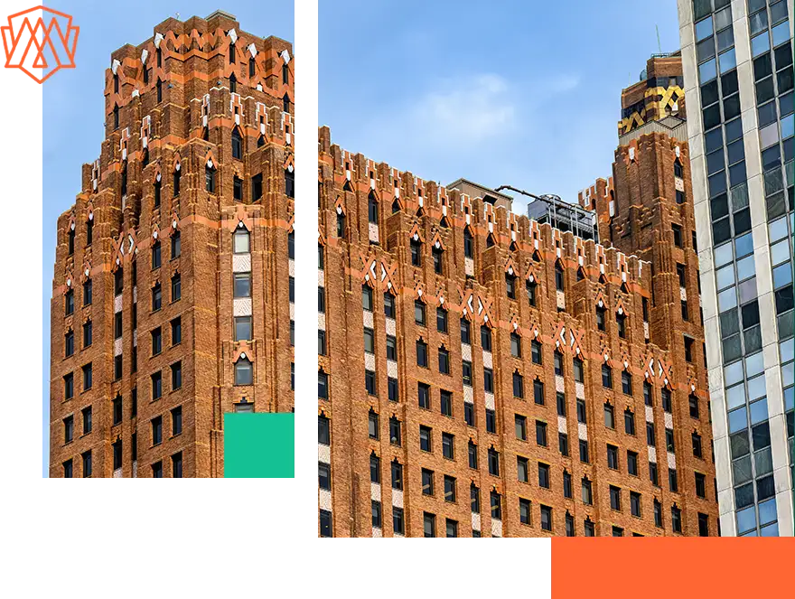 Skyscraper in downtown detroit